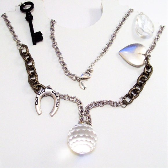 Express Link Chain Necklace Silver Tone Vintage 36" Long - Picture 3 of 5